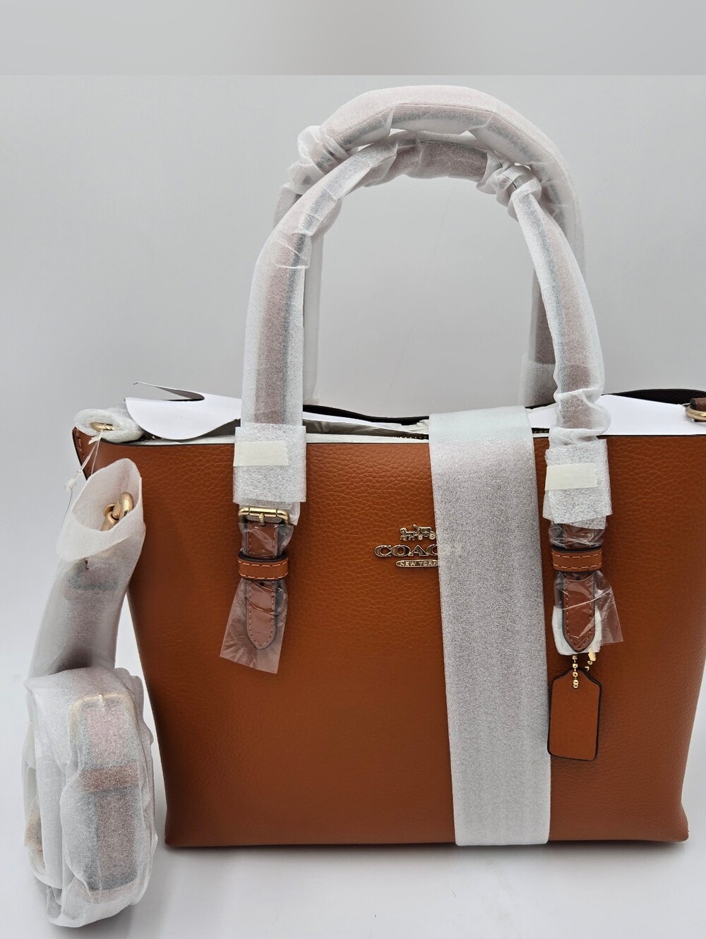 #204 NWT - Coach Mini Mollie Tote 25 Crossbody Bag (Ginger) - Picture 1 of 14